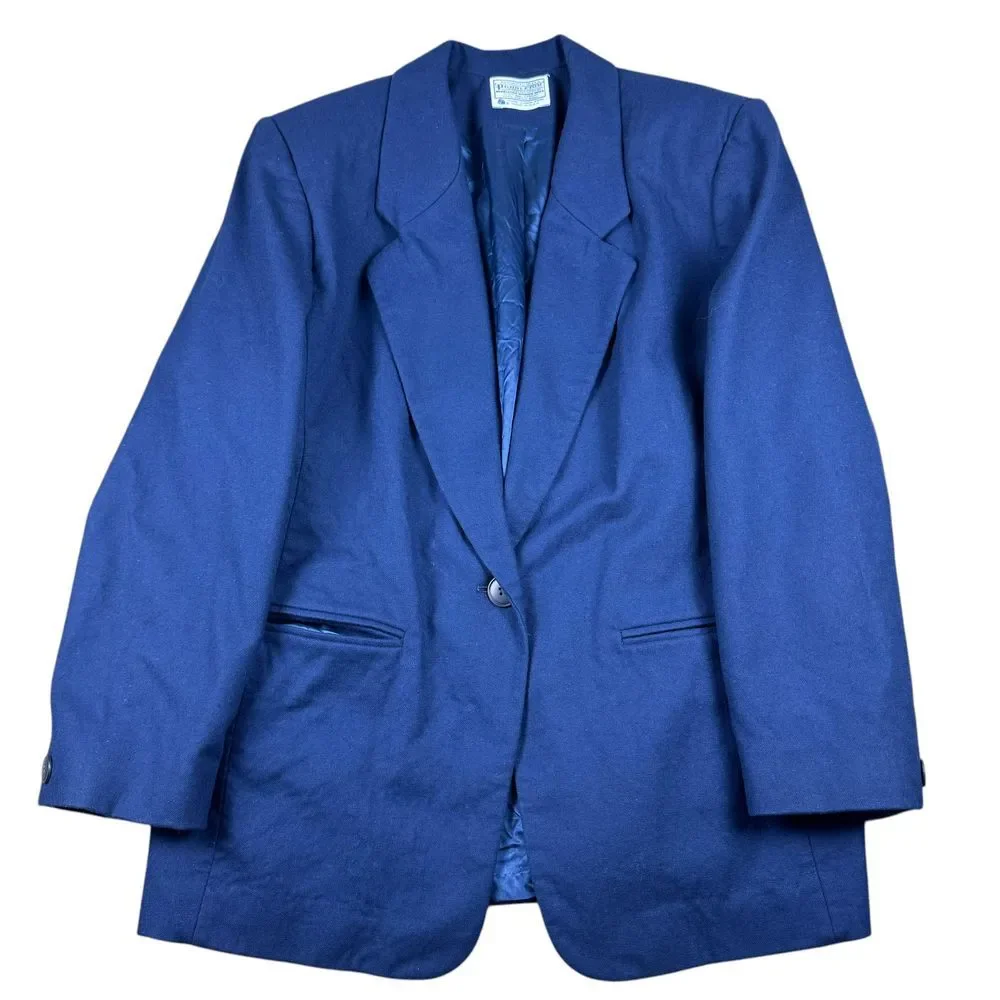 Pendleton Wool Blazer Women's 16W USA 100% Virgin Wool‎ Preppy Business Casual